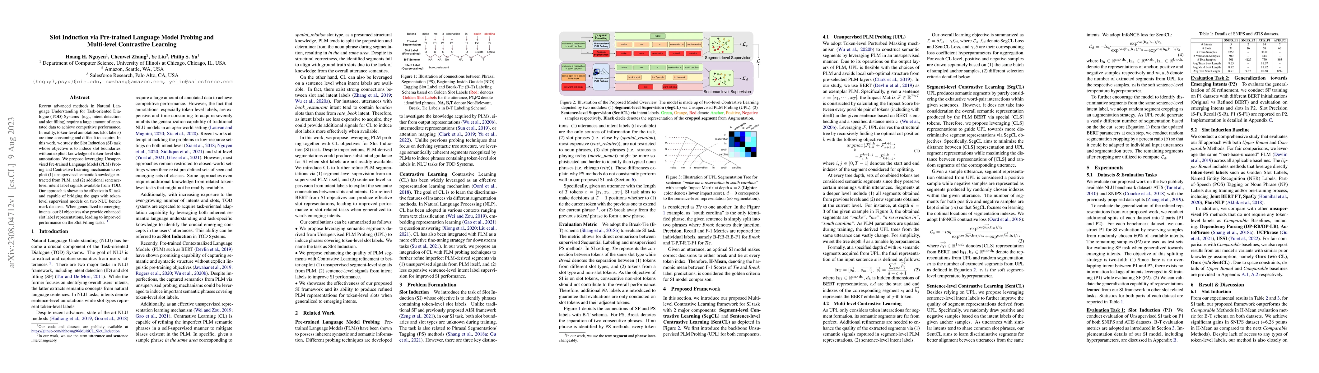 Thumbnail for Slot Induction via Pre-trained Language Model Probing and Multi-level
  Contrastive Learning