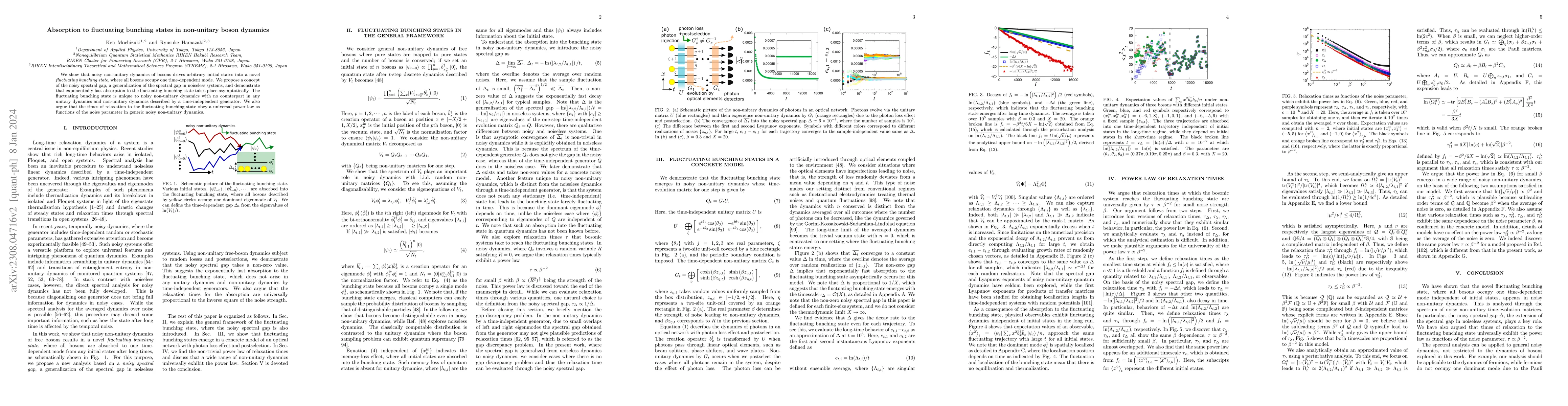 Thumbnail for Absorption to Fluctuating Bunching States in Non-Unitary Boson Dynamics