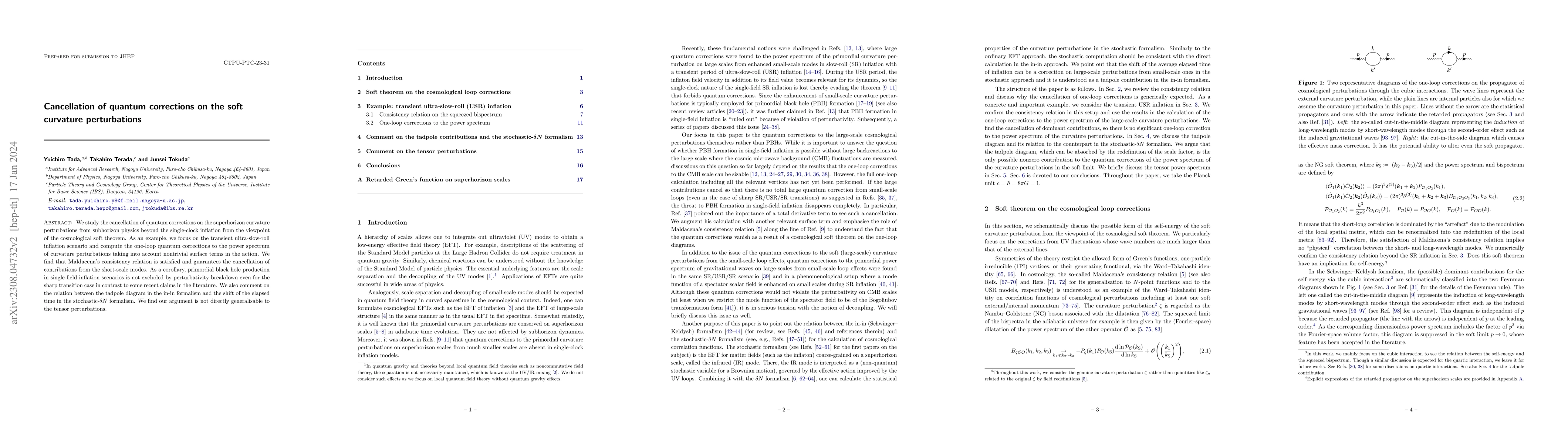 Thumbnail for Cancellation of quantum corrections on the soft curvature perturbations