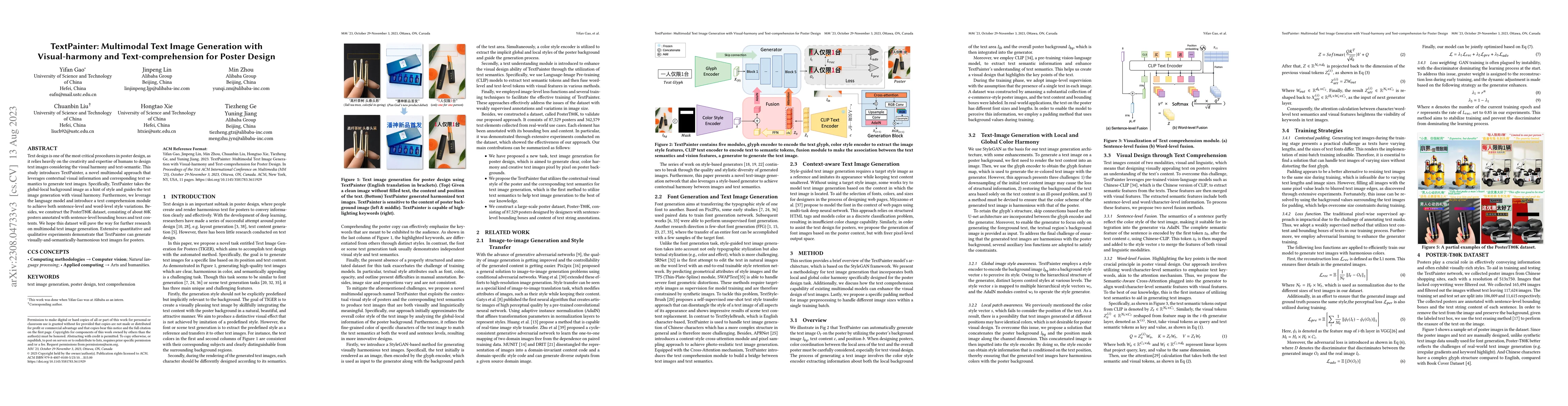 Thumbnail for TextPainter: Multimodal Text Image Generation with Visual-harmony and
  Text-comprehension for Poster Design