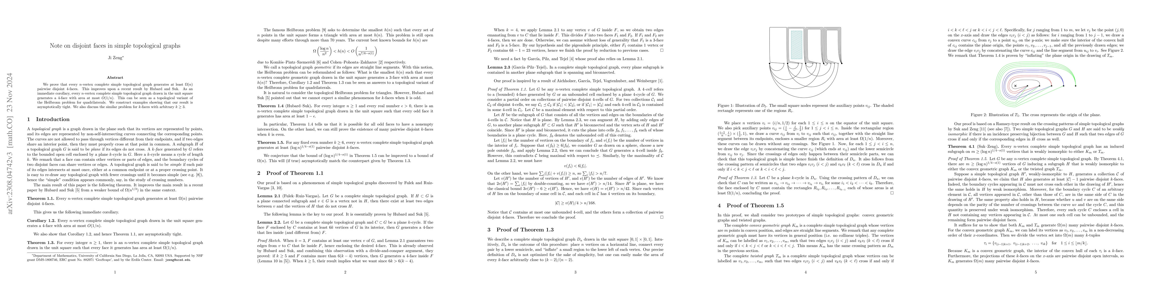 Thumbnail for Note on disjoint faces in simple topological graphs
