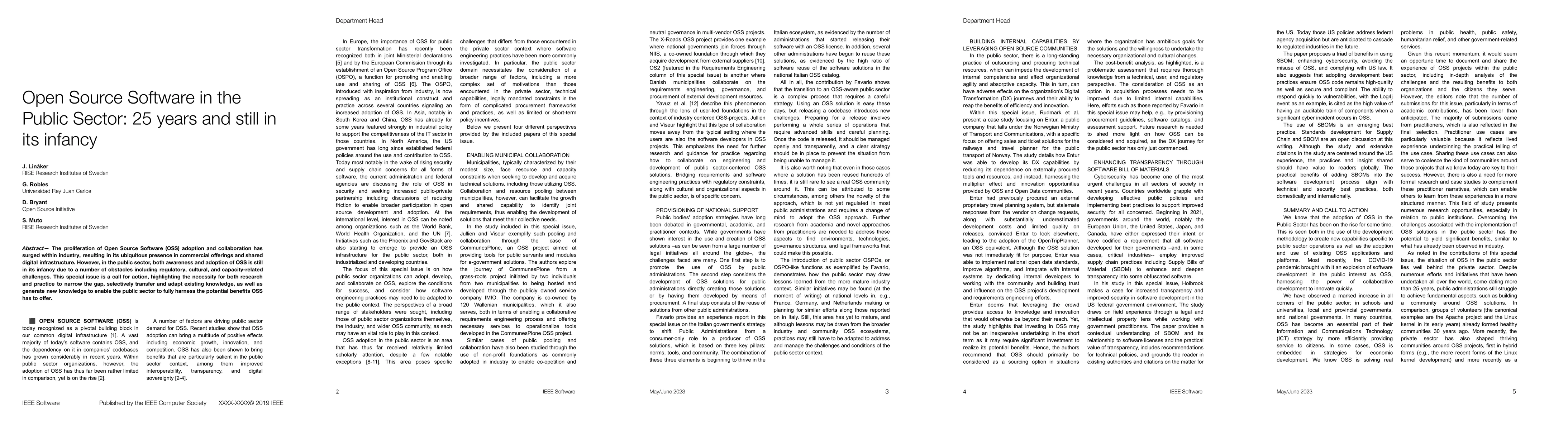Thumbnail for Open Source Software in the Public Sector: 25 years and still in its
  infancy
