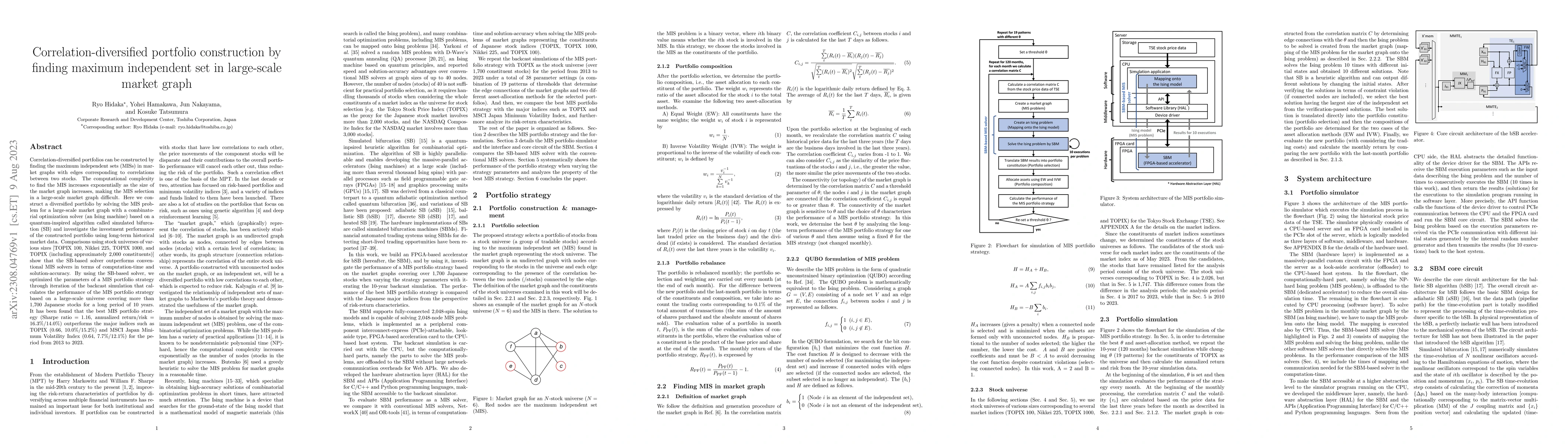 Thumbnail for Correlation-diversified portfolio construction by finding maximum
  independent set in large-scale market graph