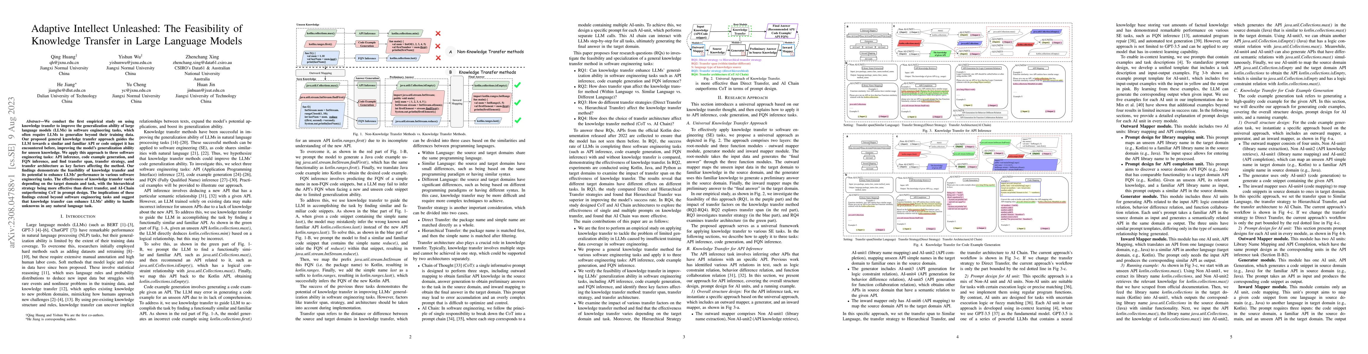 Thumbnail for Adaptive Intellect Unleashed: The Feasibility of Knowledge Transfer in
  Large Language Models