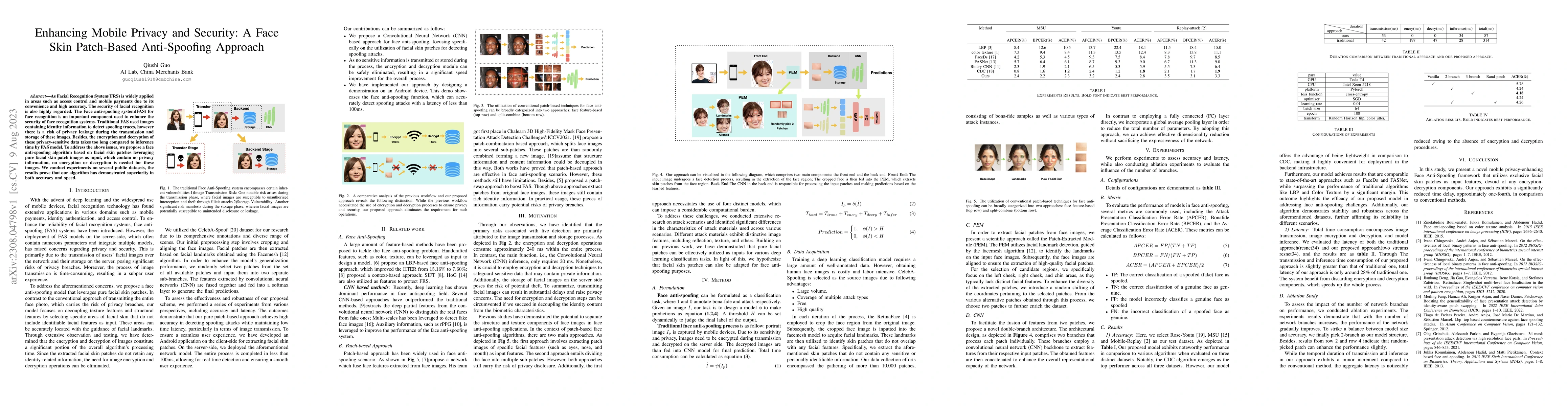 Thumbnail for Enhancing Mobile Privacy and Security: A Face Skin Patch-Based
  Anti-Spoofing Approach