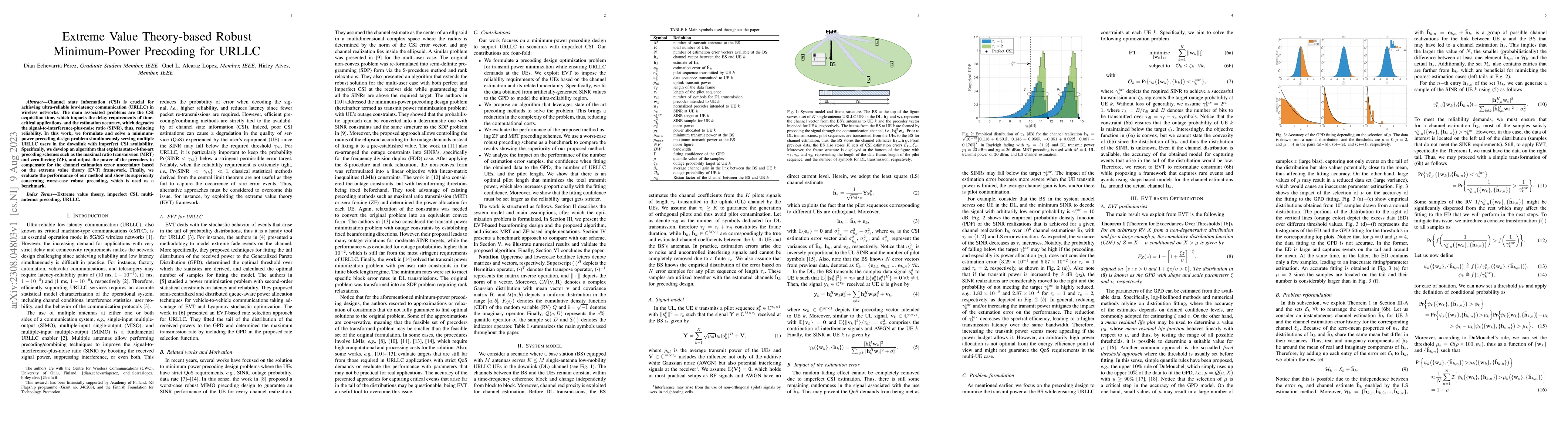 Thumbnail for Extreme Value Theory-based Robust Minimum-Power Precoding for URLLC