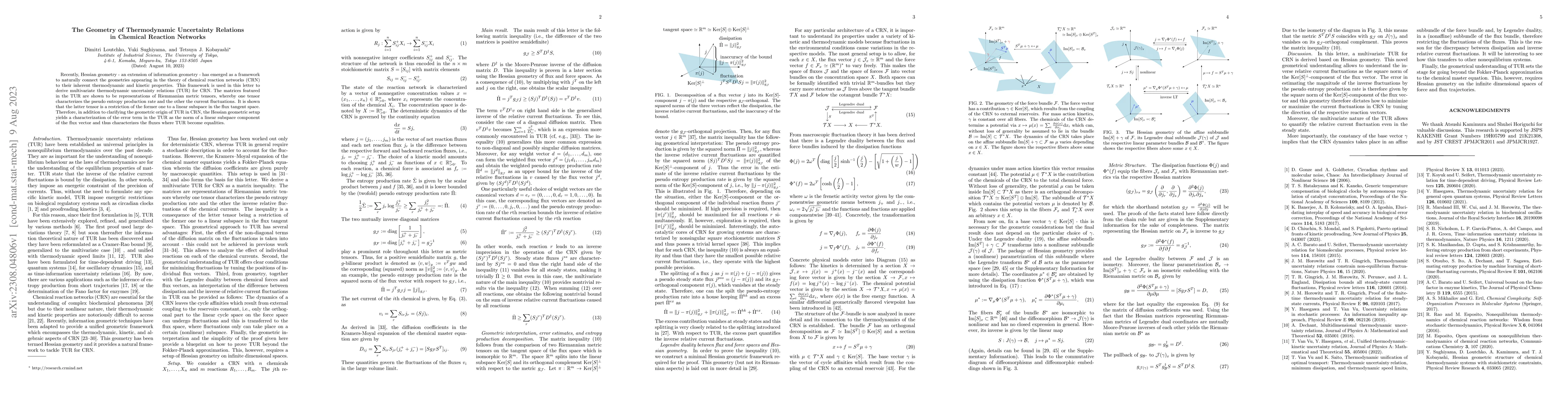 Thumbnail for The Geometry of Thermodynamic Uncertainty Relations in Chemical Reaction
  Networks