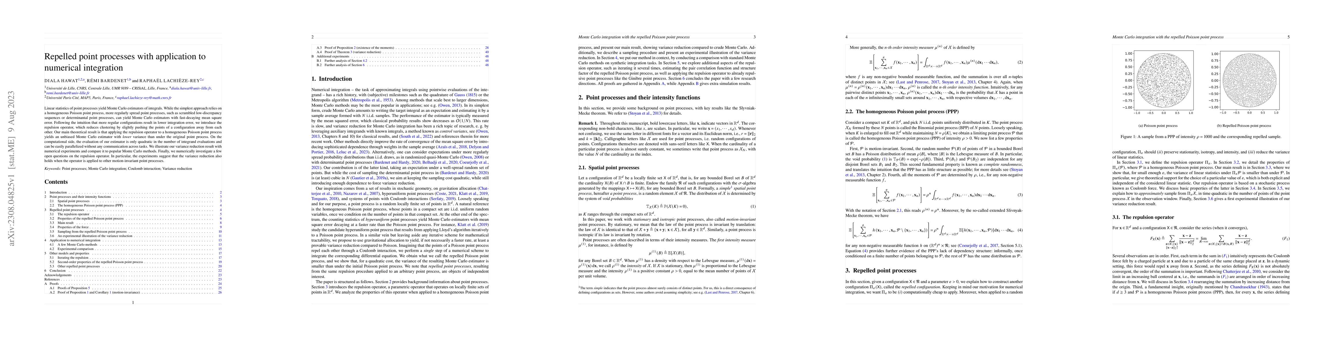 Thumbnail for Repelled point processes with application to numerical integration