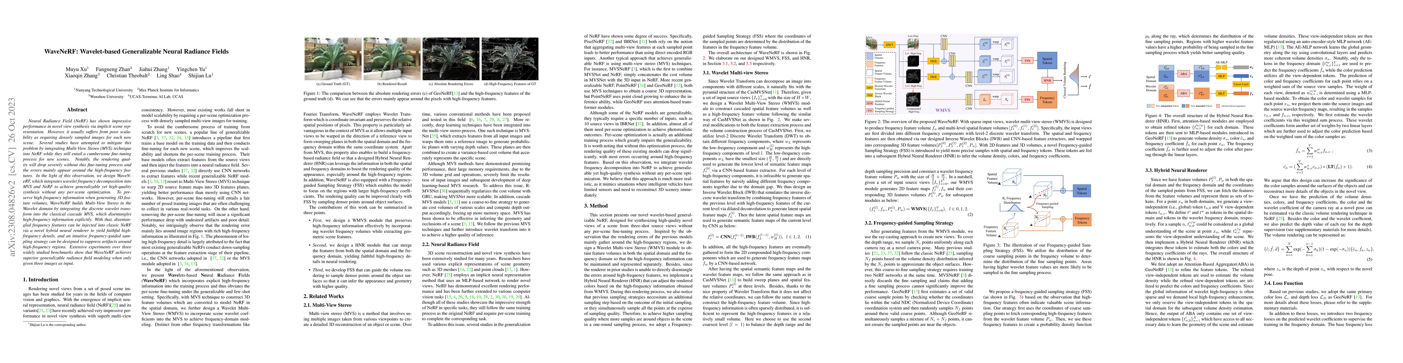 Thumbnail for WaveNeRF: Wavelet-based Generalizable Neural Radiance Fields
