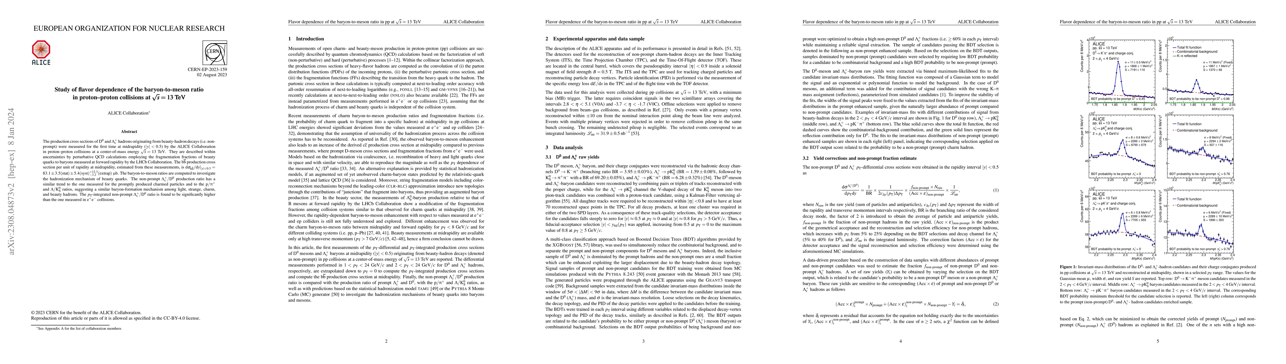 Thumbnail for Study of flavor dependence of the baryon-to-meson ratio in proton-proton
  collisions at $\sqrt{s} = 13$ TeV