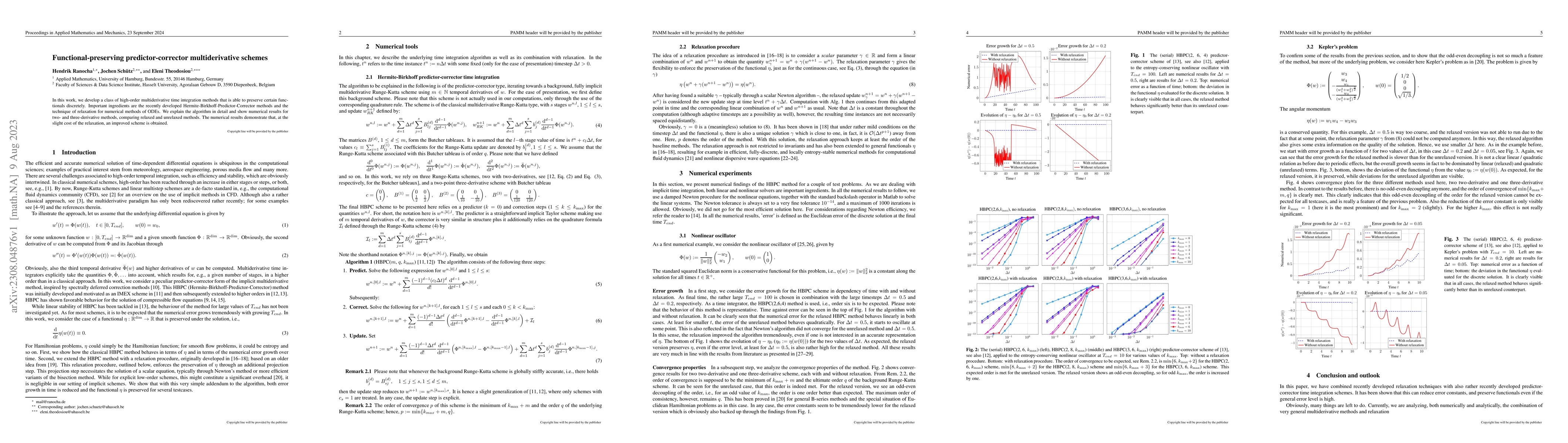 Thumbnail for Functional-preserving predictor-corrector multiderivative schemes