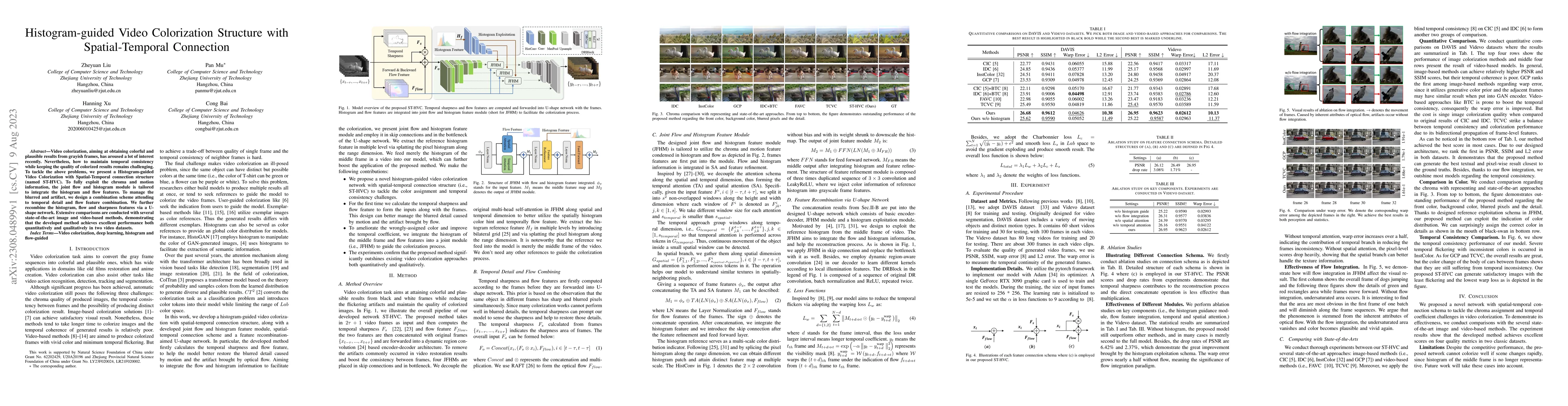 Thumbnail for Histogram-guided Video Colorization Structure with Spatial-Temporal
  Connection