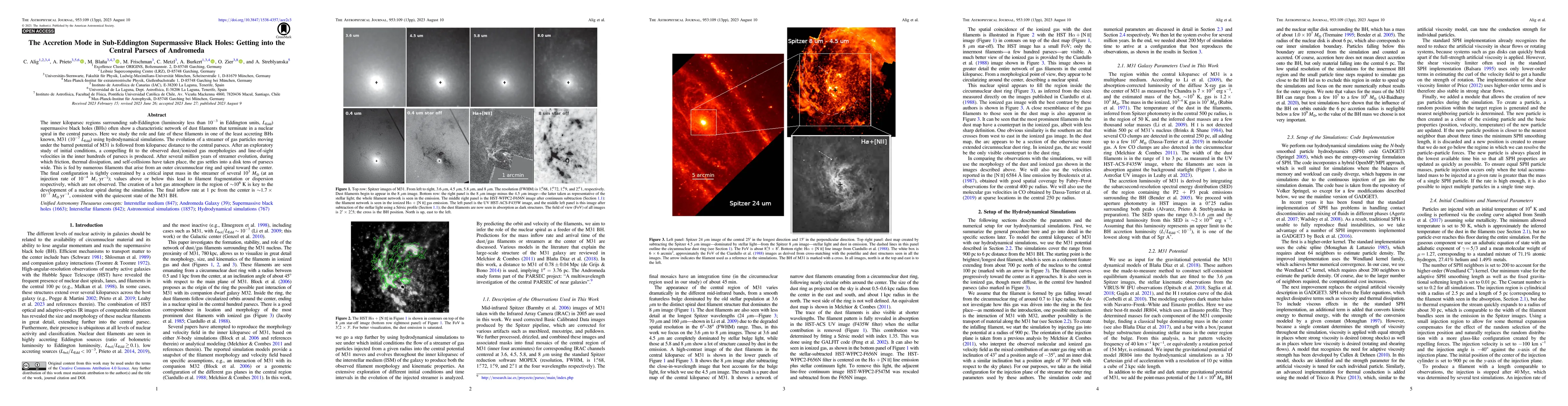 Thumbnail for The Accretion Mode in Sub-Eddington Supermassive Black Holes: Getting
  into the Central Parsecs of Andromeda