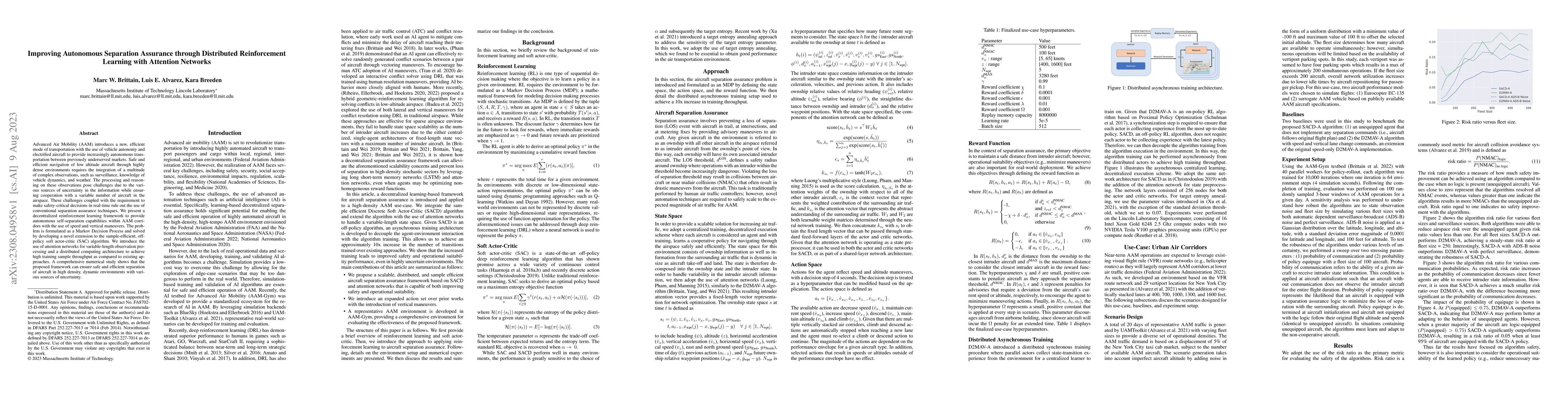 Thumbnail for Improving Autonomous Separation Assurance through Distributed
  Reinforcement Learning with Attention Networks