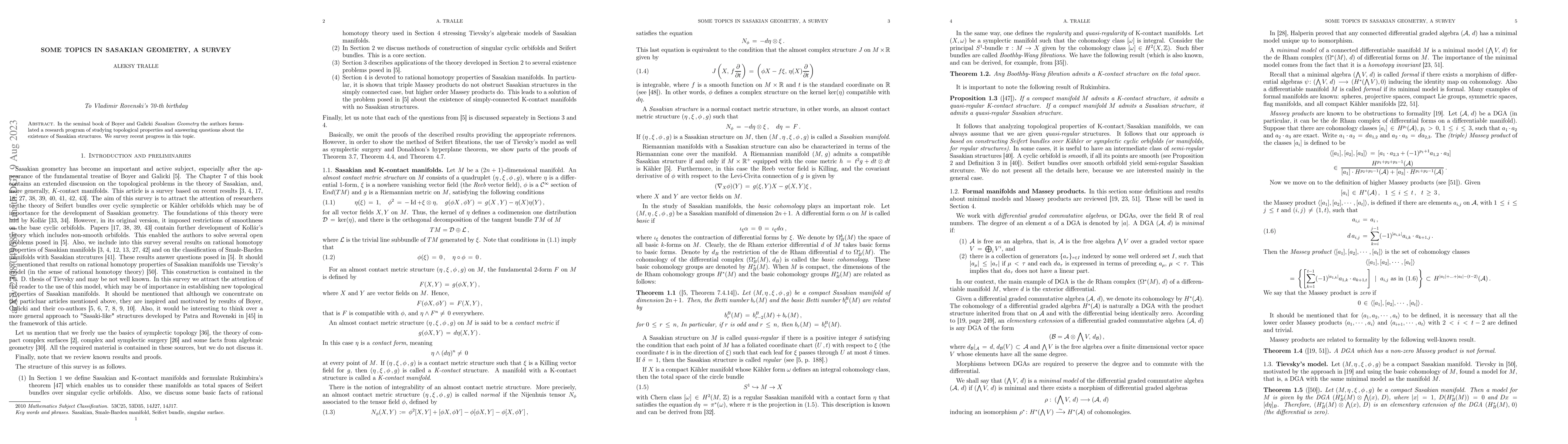 Thumbnail for Some topics in Sasakian geometry, a survey