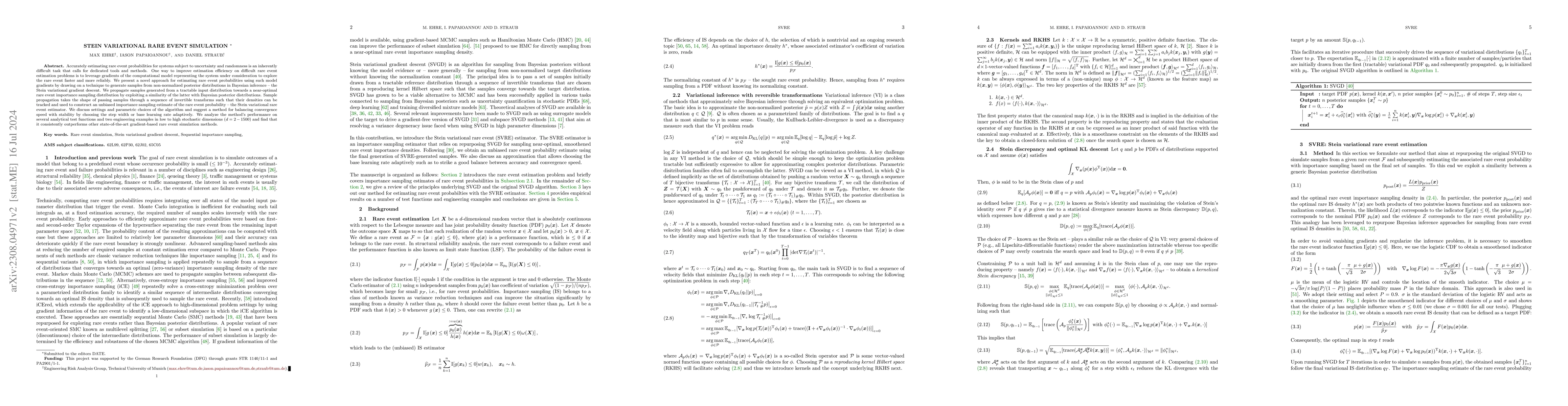 Thumbnail for Stein Variational Rare Event Simulation