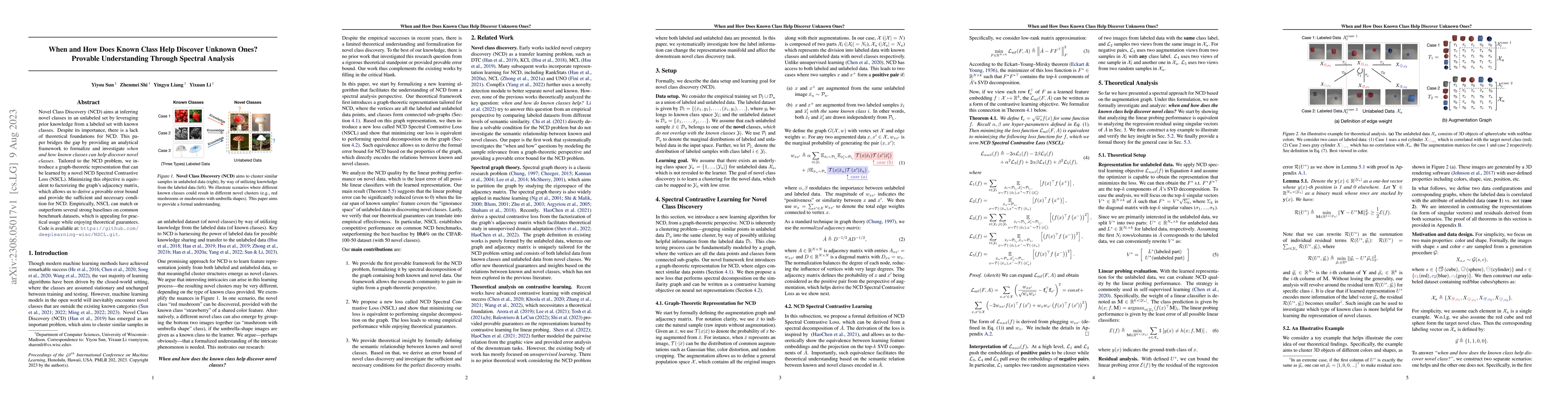 Thumbnail for When and How Does Known Class Help Discover Unknown Ones? Provable
  Understanding Through Spectral Analysis
