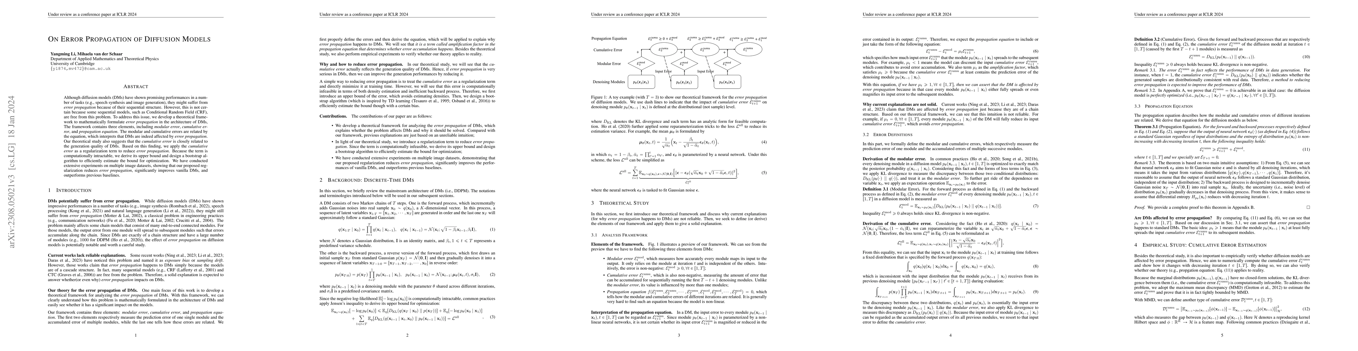 Thumbnail for On Error Propagation of Diffusion Models