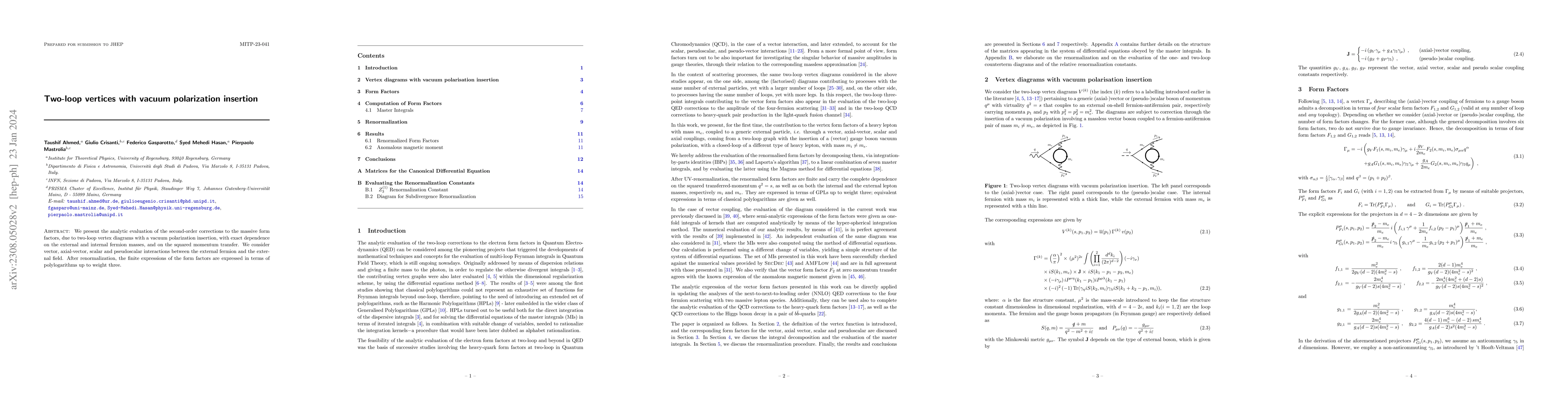 Thumbnail for Two-loop Vertices with Vacuum Polarization Insertion