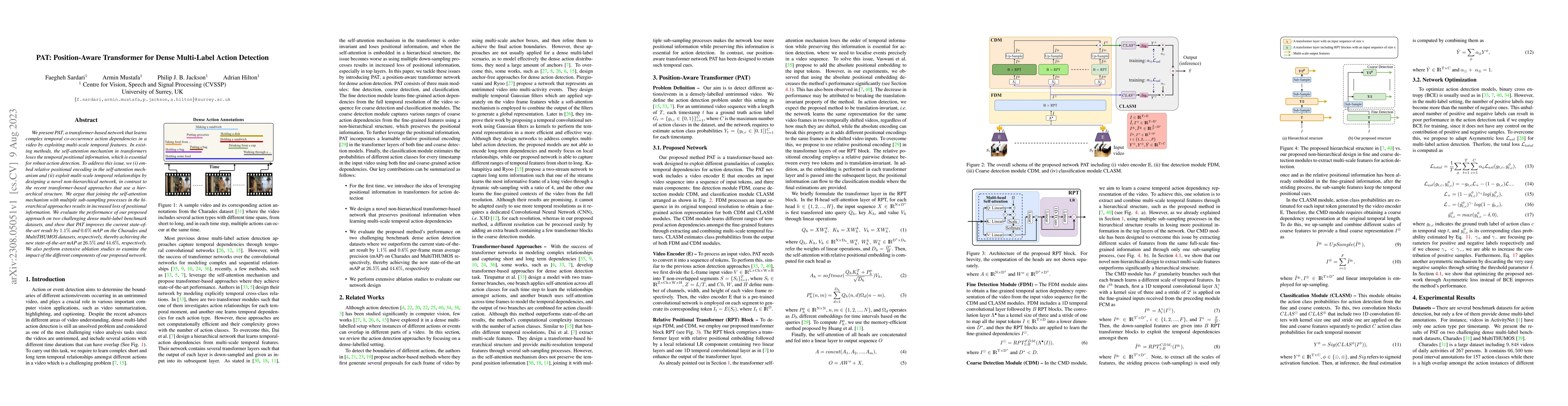 Thumbnail for PAT: Position-Aware Transformer for Dense Multi-Label Action Detection