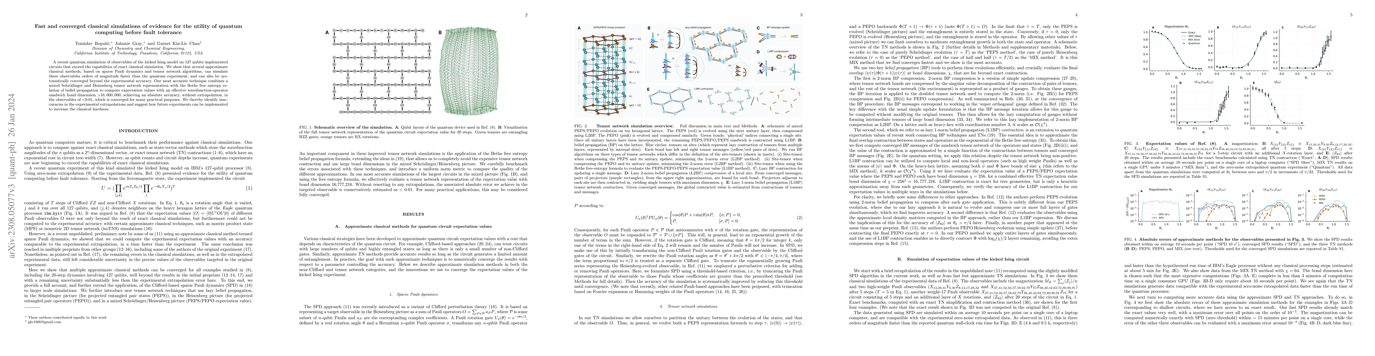 Thumbnail for Fast and converged classical simulations of evidence for the utility of
  quantum computing before fault tolerance