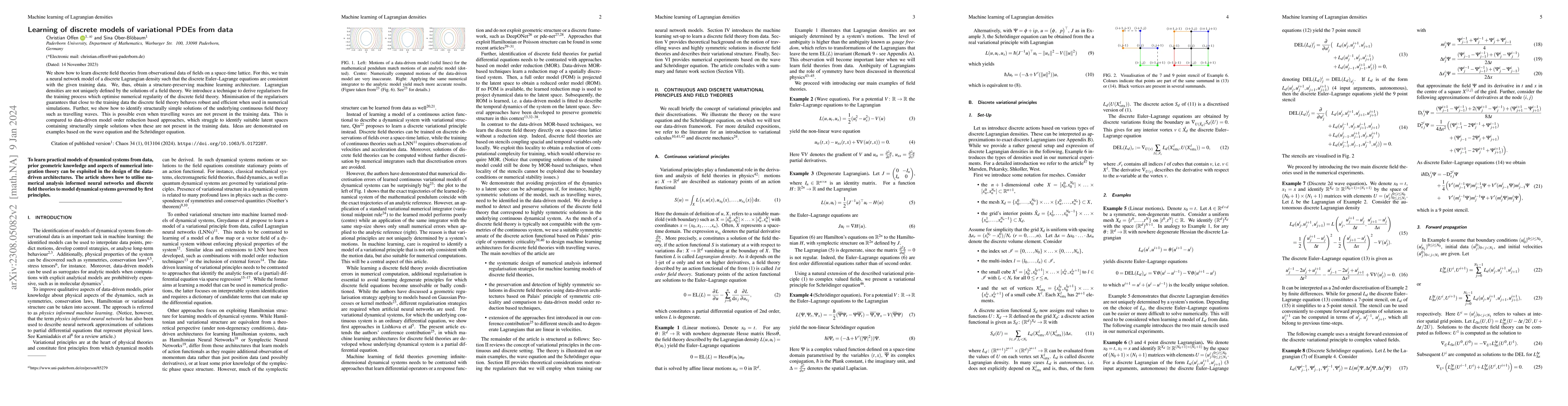 Thumbnail for Learning of discrete models of variational PDEs from data