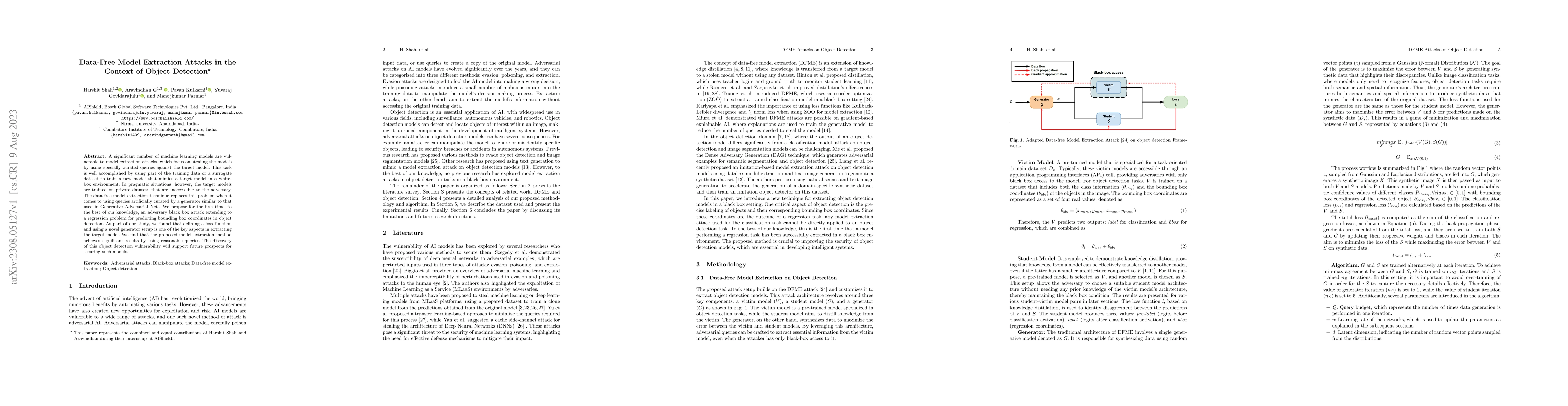 Thumbnail for Data-Free Model Extraction Attacks in the Context of Object Detection