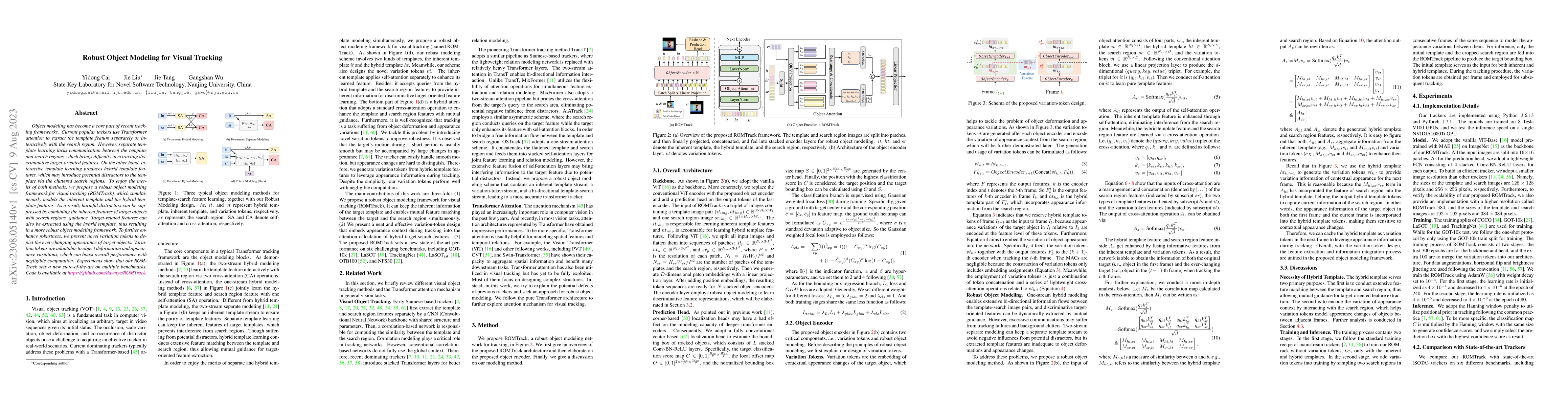 Thumbnail for Robust Object Modeling for Visual Tracking