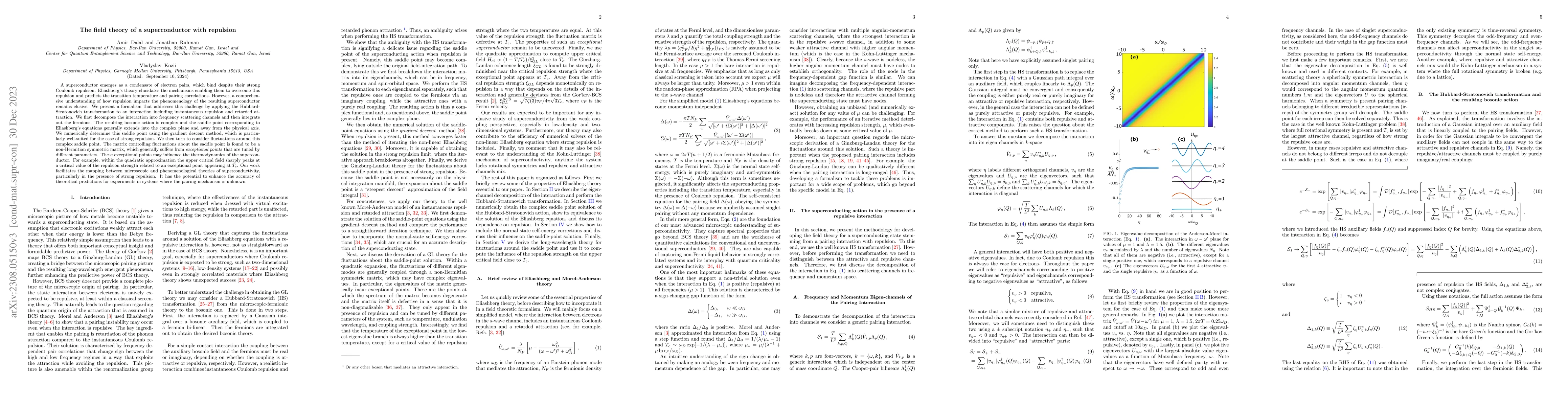 Thumbnail for The field theory of a superconductor with repulsion