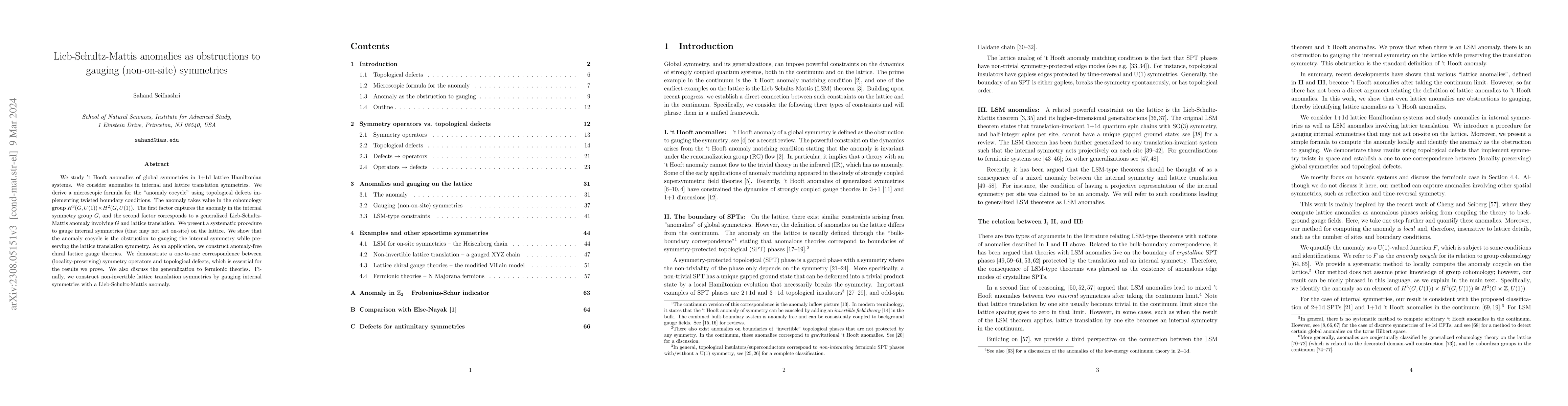 Thumbnail for Lieb-Schultz-Mattis anomalies as obstructions to gauging (non-on-site)
  symmetries