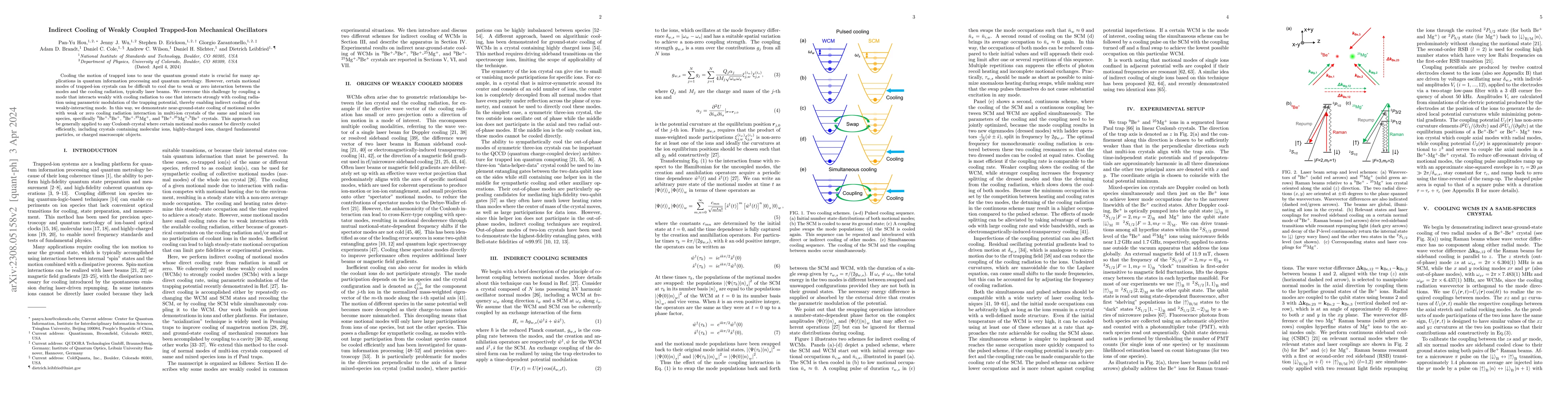 Thumbnail for Indirect Cooling of Weakly Coupled Trapped-Ion Mechanical Oscillators
