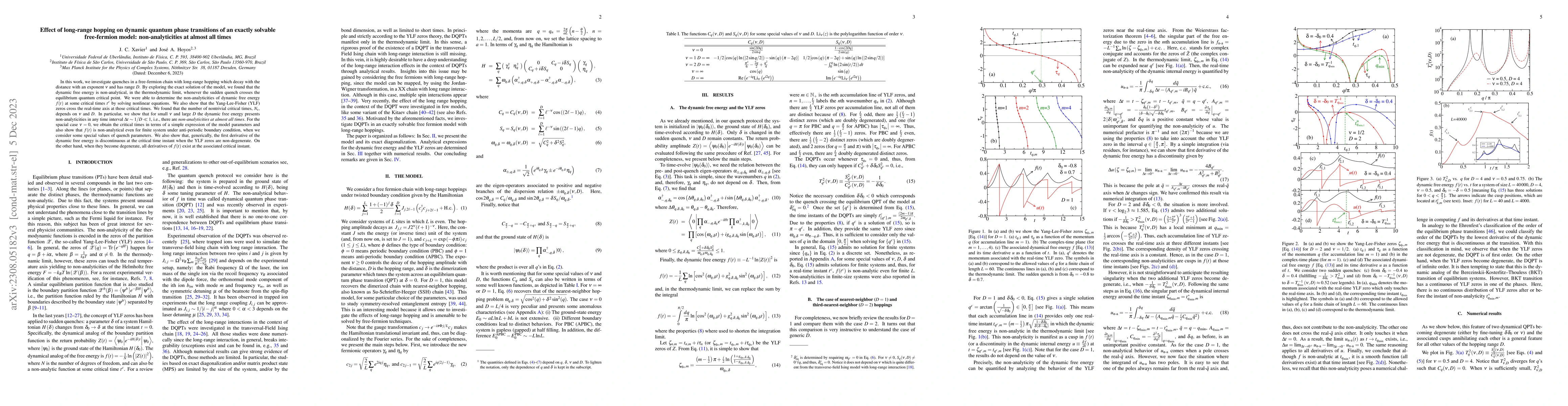 Thumbnail for Effect of long-range hopping on dynamic quantum phase transitions of an
  exactly solvable free-fermion model: Nonanalyticities at almost all times