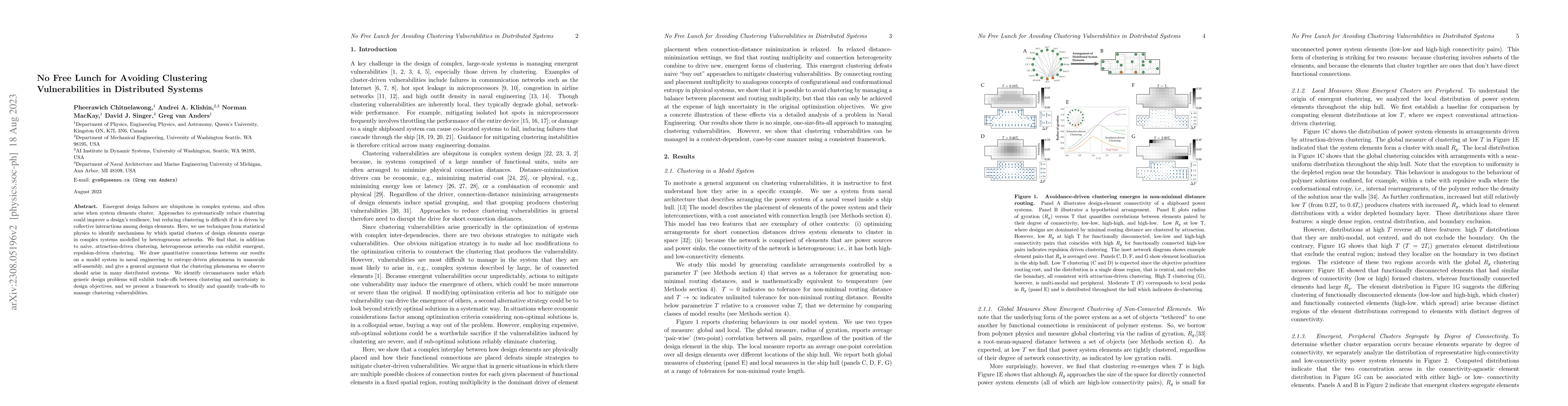 Thumbnail for No Free Lunch for Avoiding Clustering Vulnerabilities in Distributed
  Systems