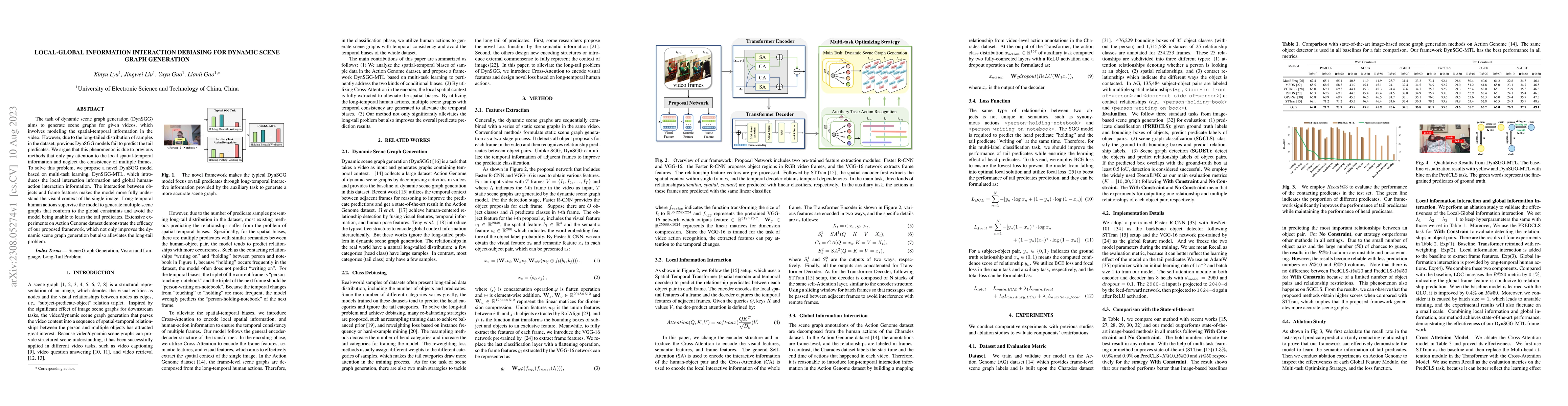 Thumbnail for Local-Global Information Interaction Debiasing for Dynamic Scene Graph
  Generation