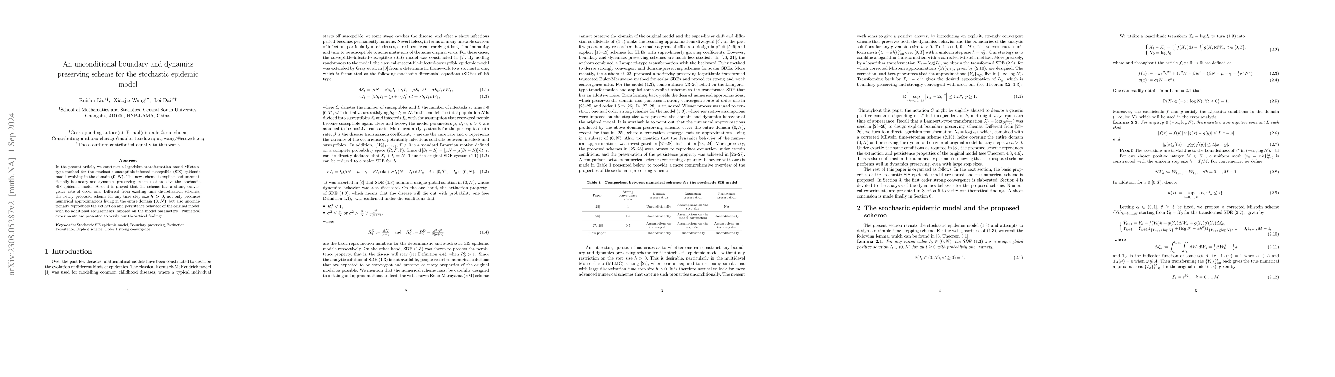 Thumbnail for An unconditional boundary and dynamics preserving scheme for the
  stochastic epidemic model