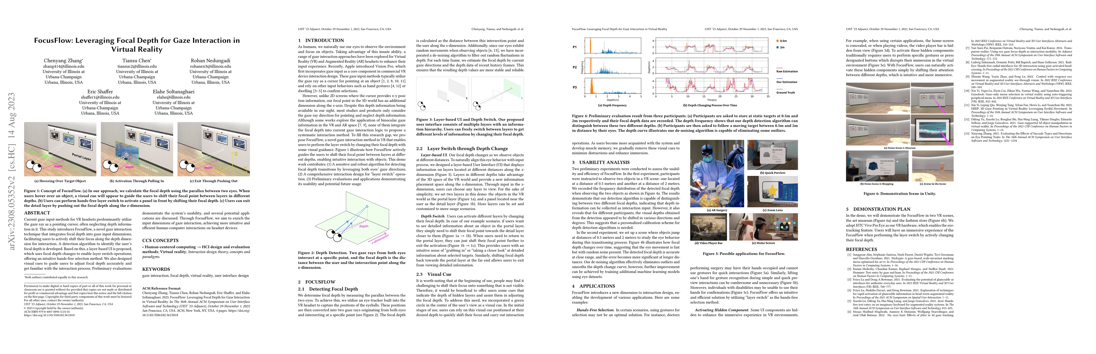 Thumbnail for FocusFlow: Leveraging Focal Depth for Gaze Interaction in Virtual
  Reality