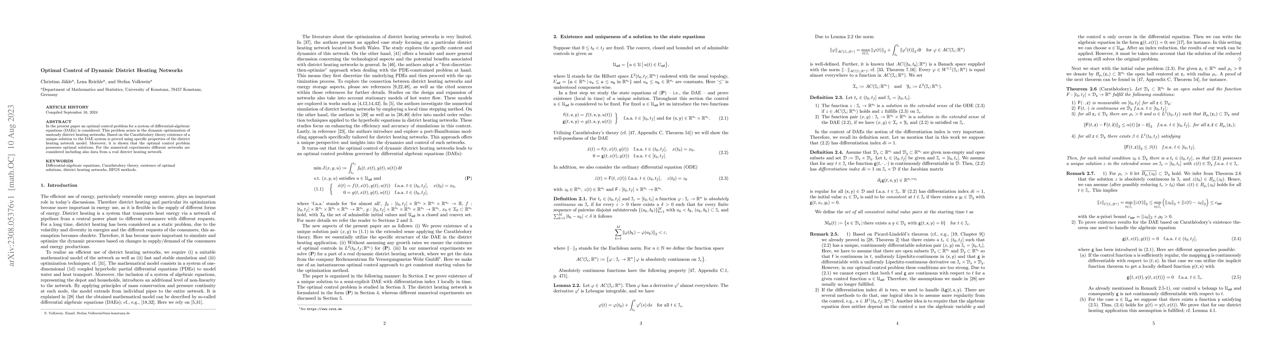 Thumbnail for Optimal Control of Dynamic District Heating Networks