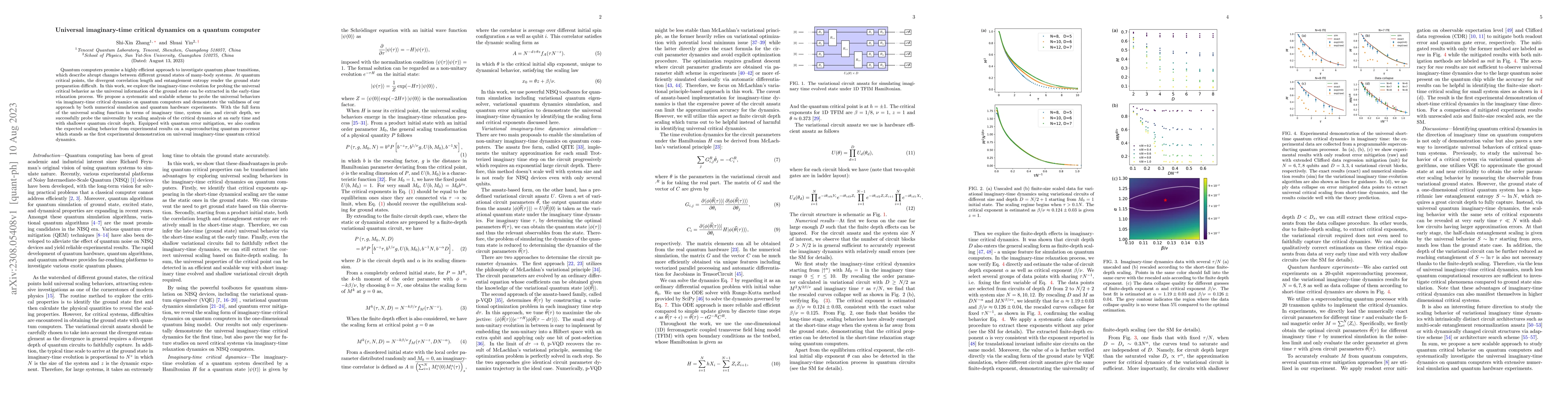 Thumbnail for Universal imaginary-time critical dynamics on a quantum computer