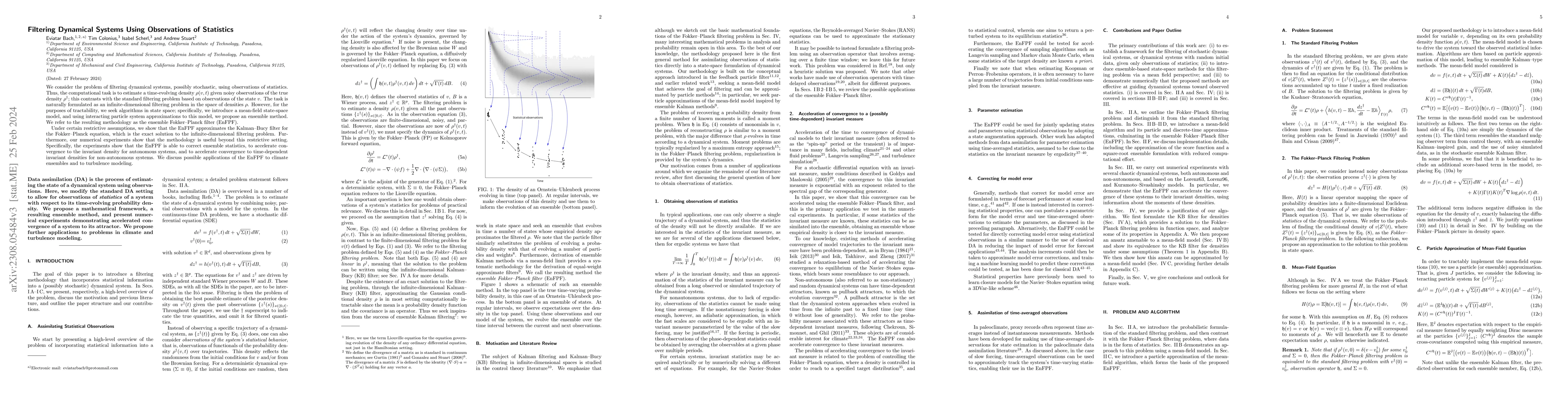 Thumbnail for Filtering Dynamical Systems Using Observations of Statistics