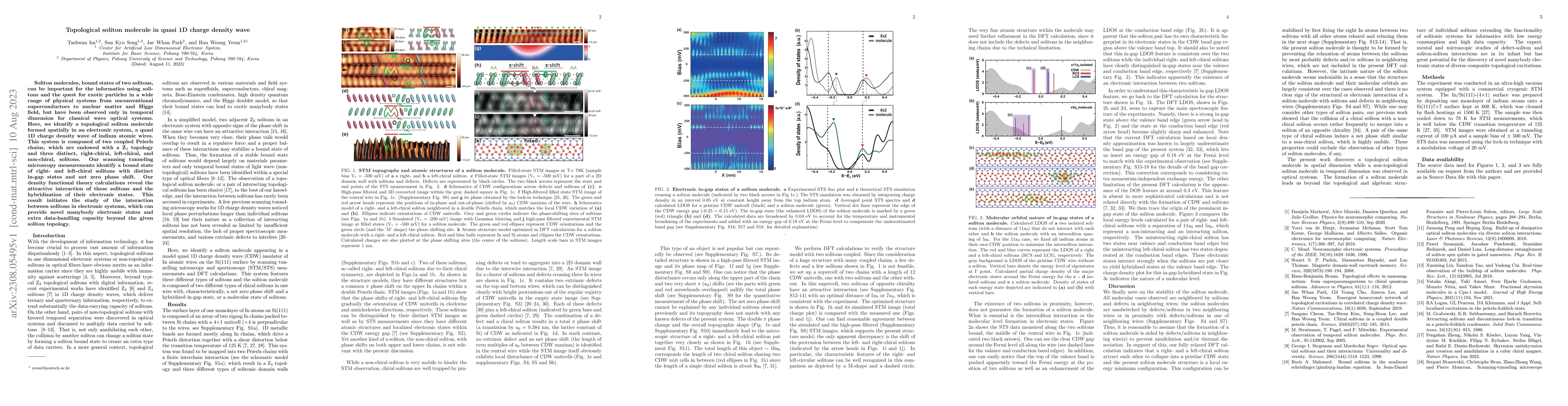 Thumbnail for Topological soliton molecule in quasi 1D charge density wave