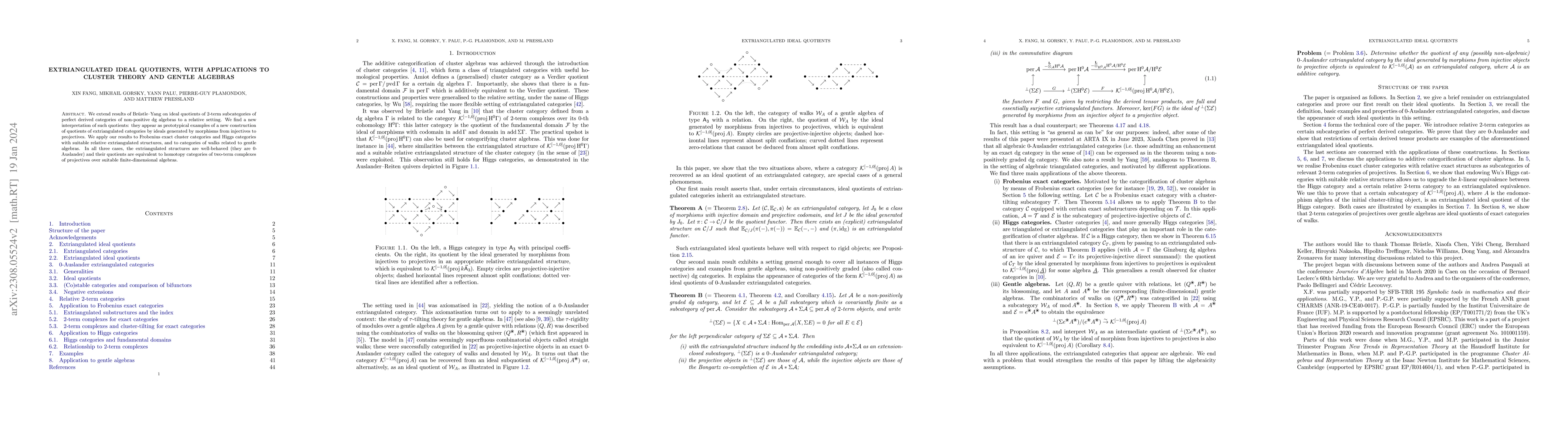Thumbnail for Extriangulated ideal quotients, with applications to cluster theory and
  gentle algebras