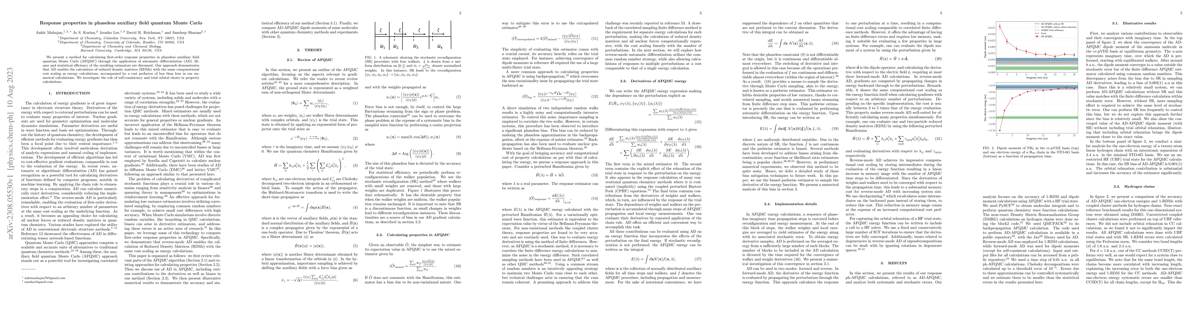 Thumbnail for Response properties in phaseless auxiliary field quantum Monte Carlo