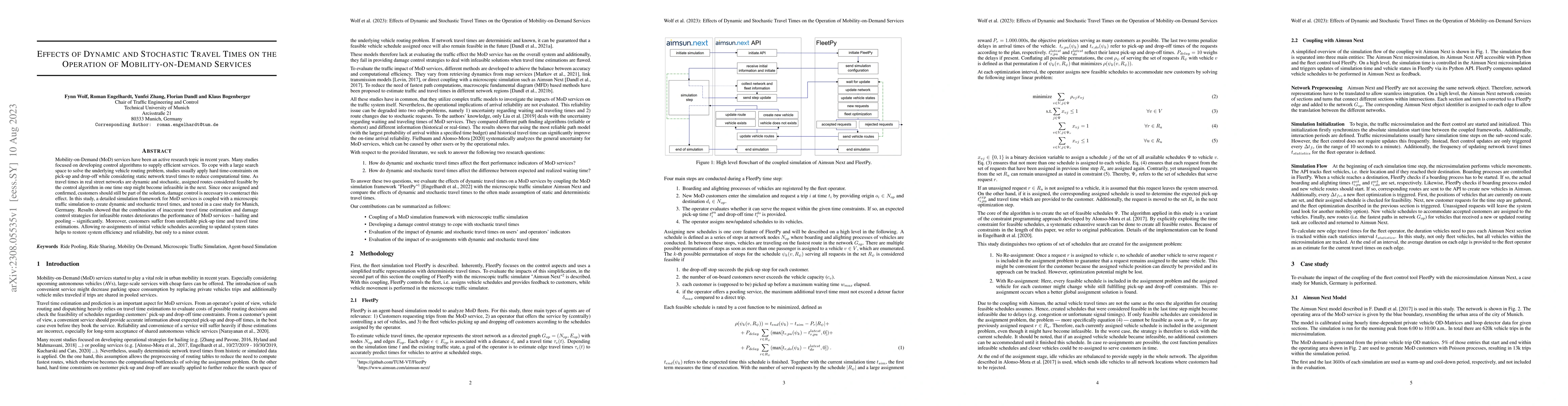 Thumbnail for Effects of Dynamic and Stochastic Travel Times on the Operation of
  Mobility-on-Demand Services