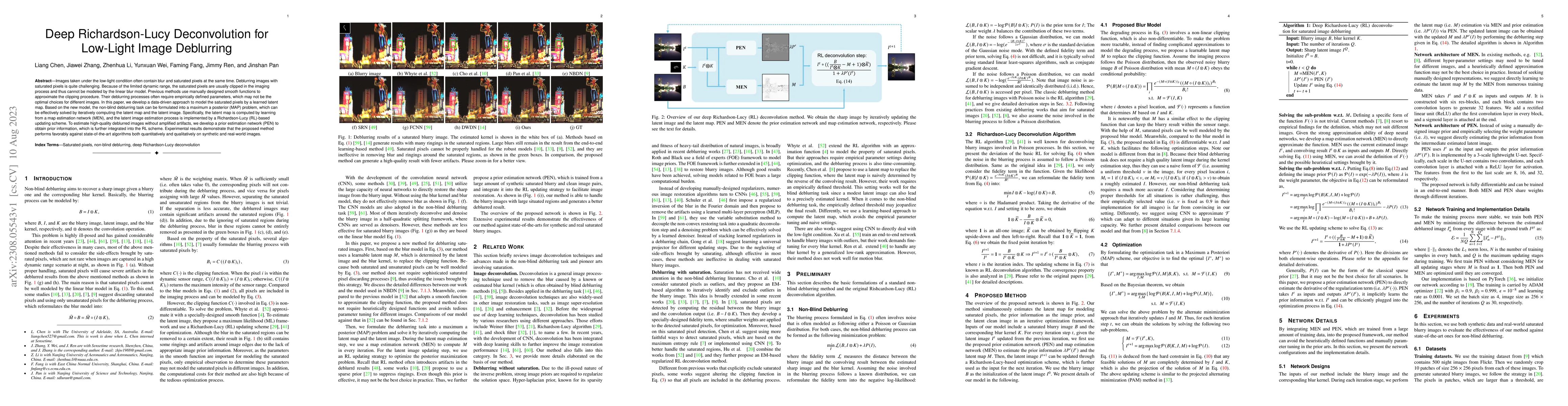 Thumbnail for Deep Richardson-Lucy Deconvolution for Low-Light Image Deblurring