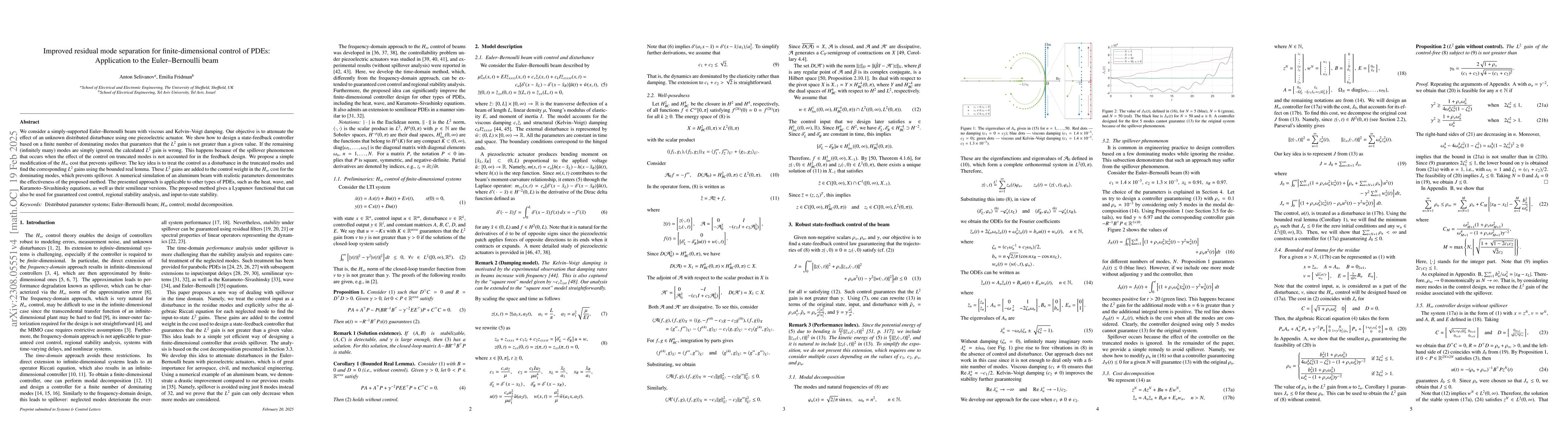 Thumbnail for Disturbance attenuation in the Euler-Bernoulli beam using piezoelectric
  actuators