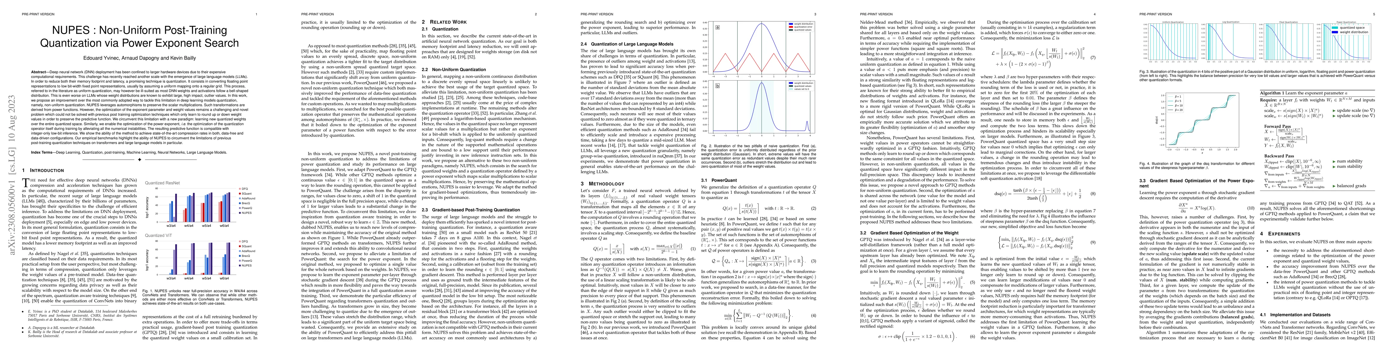 Thumbnail for NUPES : Non-Uniform Post-Training Quantization via Power Exponent Search