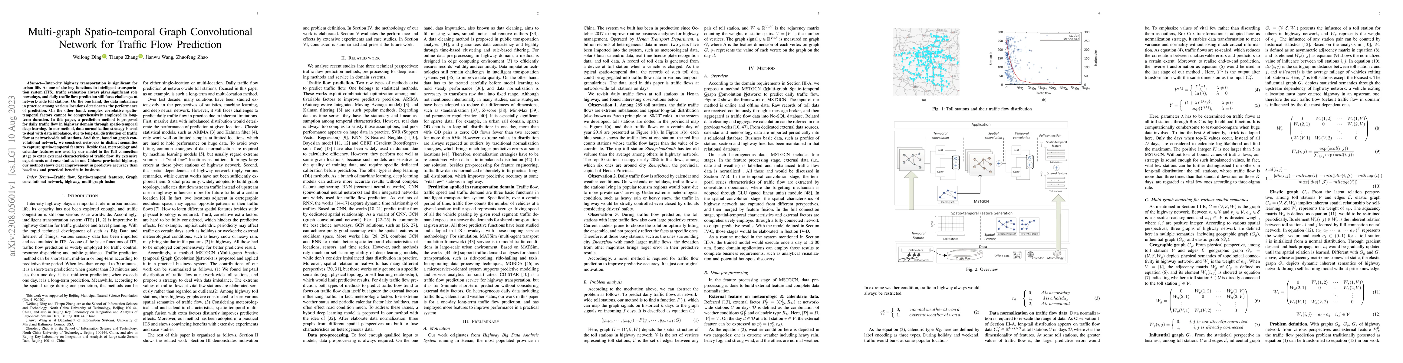 Thumbnail for Multi-graph Spatio-temporal Graph Convolutional Network for Traffic Flow
  Prediction