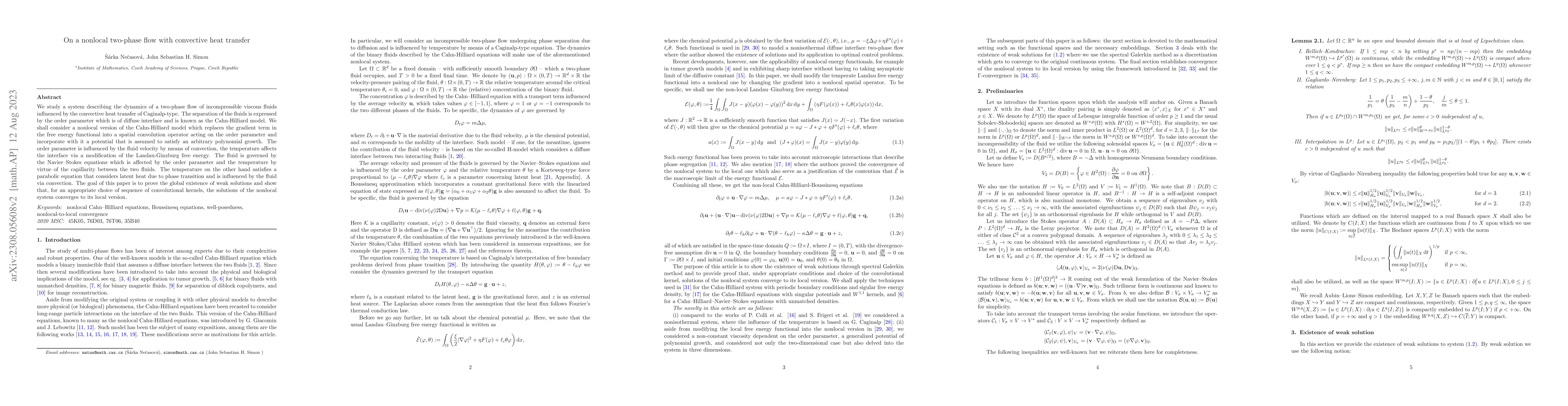 Thumbnail for On a nonlocal two-phase flow with convective heat transfer