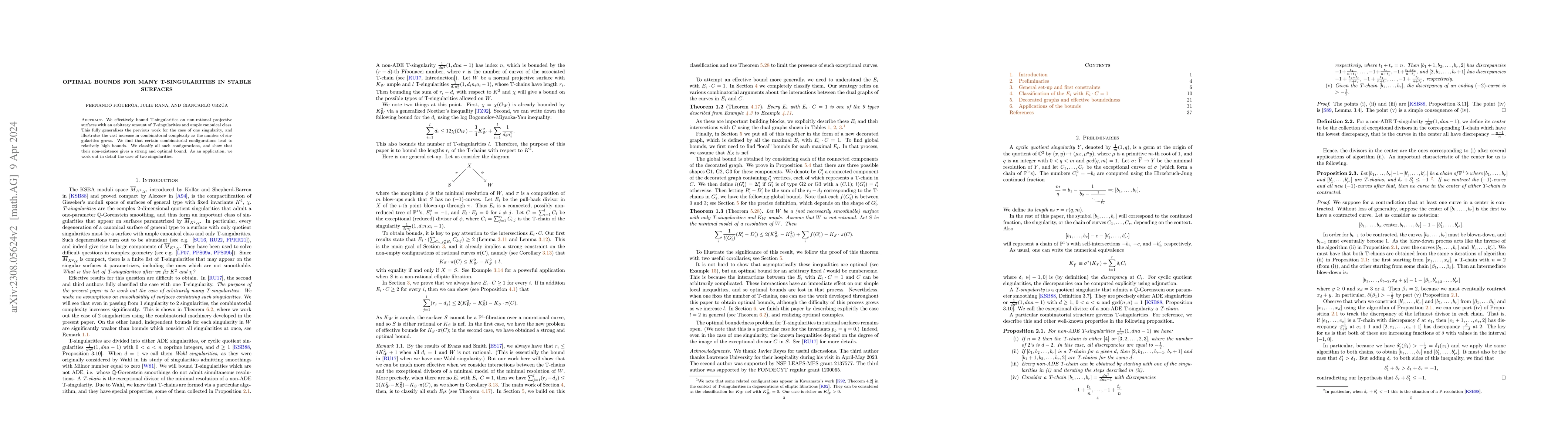 Thumbnail for Optimal bounds for many T-singularities in stable surfaces