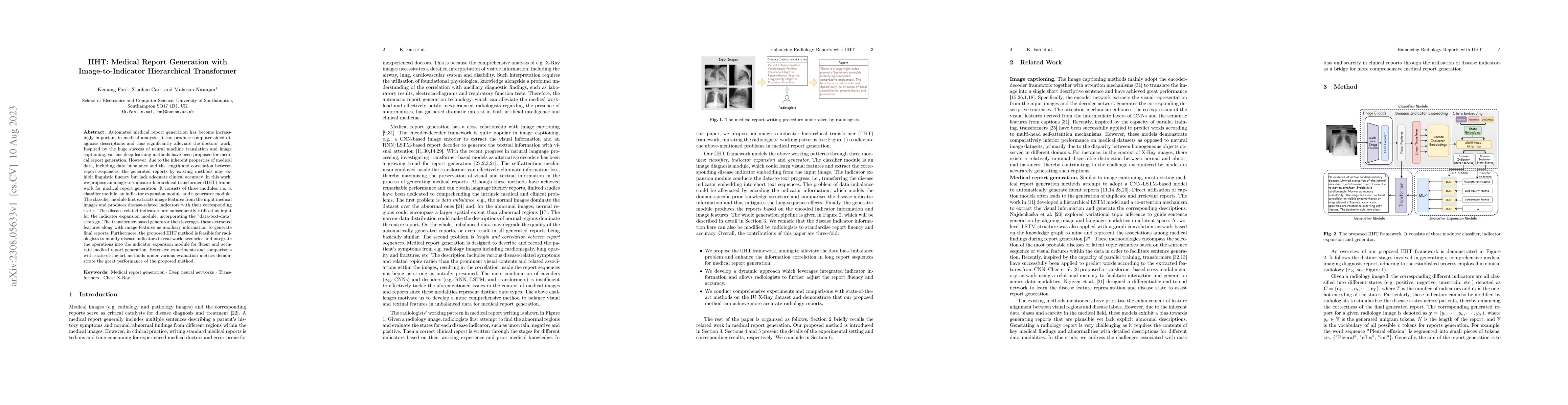 Thumbnail for IIHT: Medical Report Generation with Image-to-Indicator Hierarchical
  Transformer